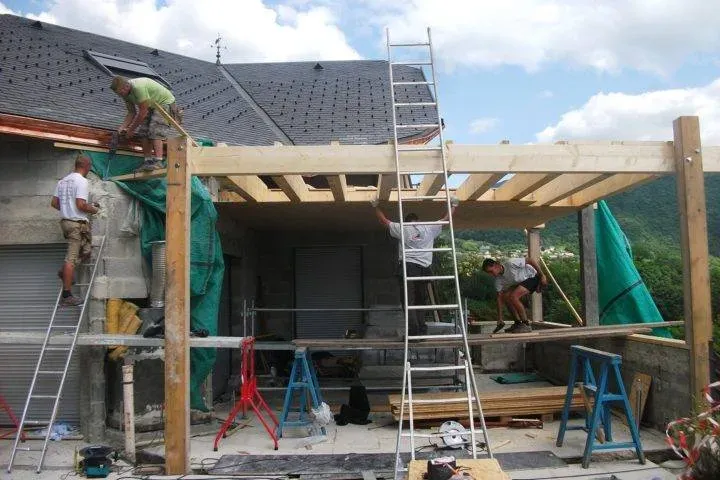 Extension ossature bois près de Cognin